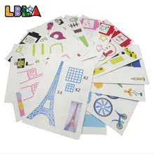 22 шт DIY 3D ручка печать бумажная пленка граффити доска образец пластины 3D печать Материал 44 узора для детей дети случайный отправлен