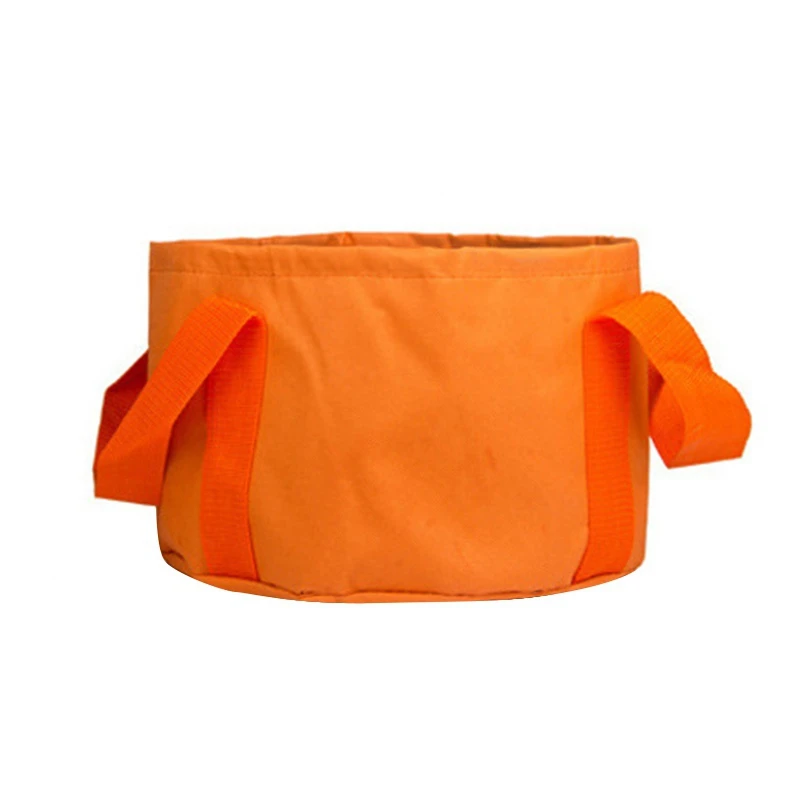 Многофункциональное дорожное напольное портативное Ведро Складной автомобильный портативный походный большой объем для воды сумка - Цвет: Оранжевый