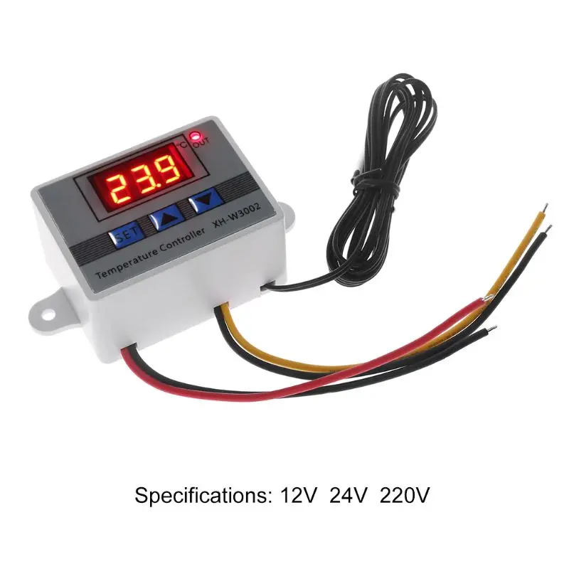 12V 24V 220V W3002 цифровой регулятор температуры 10A светодиодный термостата|Приборы для