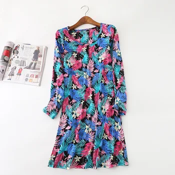

Women New Long Sleeve Sleeping Skirt Cartoon Womens Nightgown Night Sleepwear 100% Cotton Lingerie Nightgowns Sexy Sleep Wear