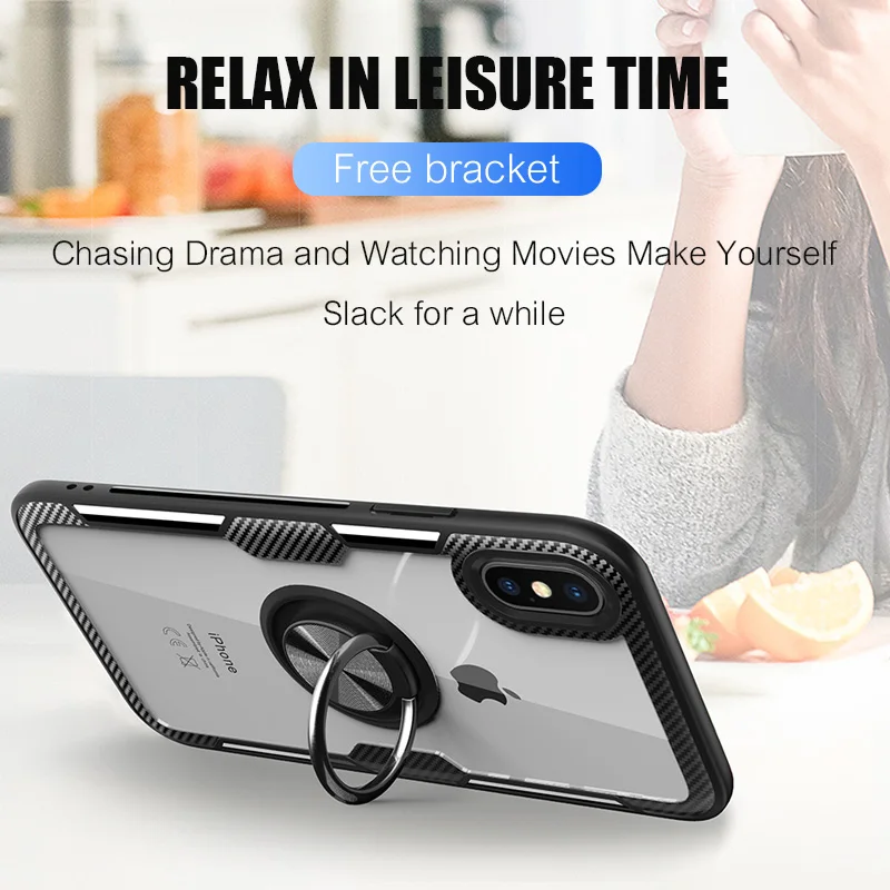 ZNP Luxury Magnetic Ring Stand Phone Case For iPhone 6 6s 7 8 Plus X Holder Full Cover Cases For iPhone X XS Max XR Case Shell