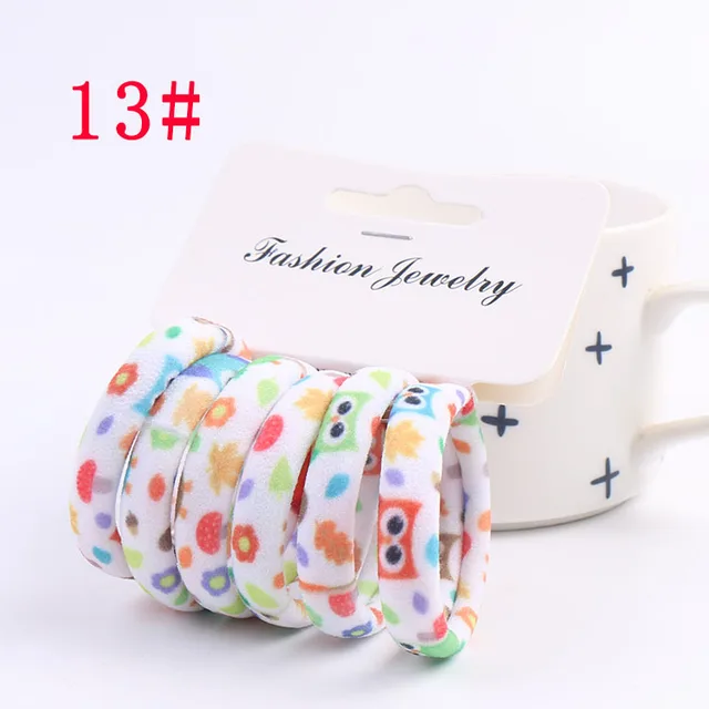 6PCS/Sett Cute Girls Elastic Hair Bands Scrunchies Ponytail Holder Rubber Bands Hair Ties Sweet Kids Hair Rope Hair Accessories style 13