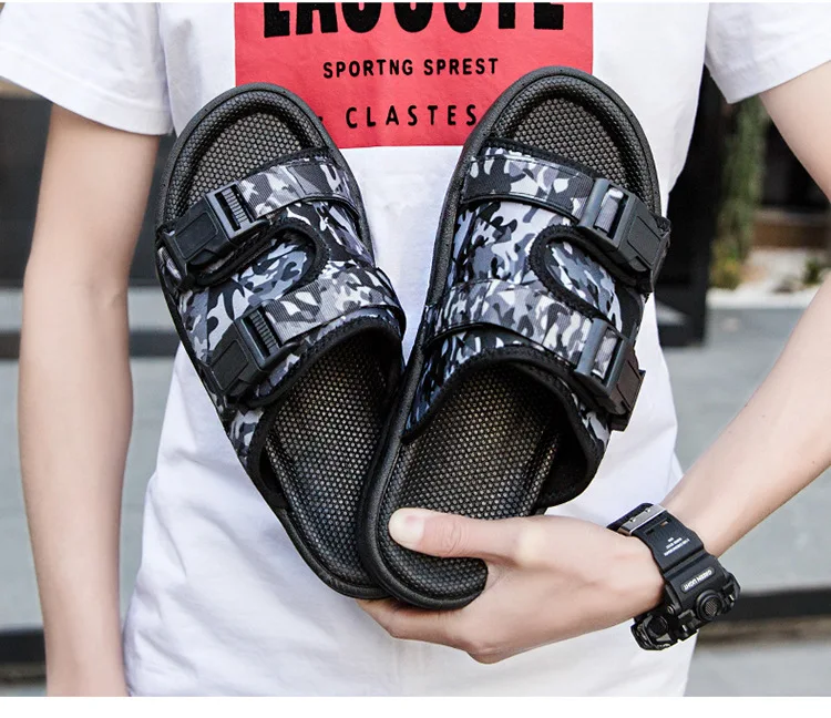 Модные мужские сандалии Повседневная обувь нескользящие пляжные сандалии летние сандалии для мужчин вьетнамки
