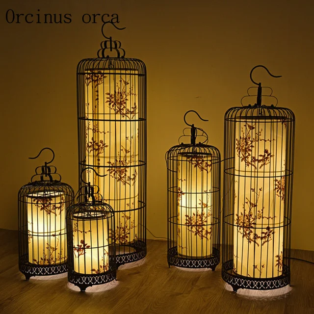 Neue Chinesische eisen vogelkäfig kronleuchter restaurant gang