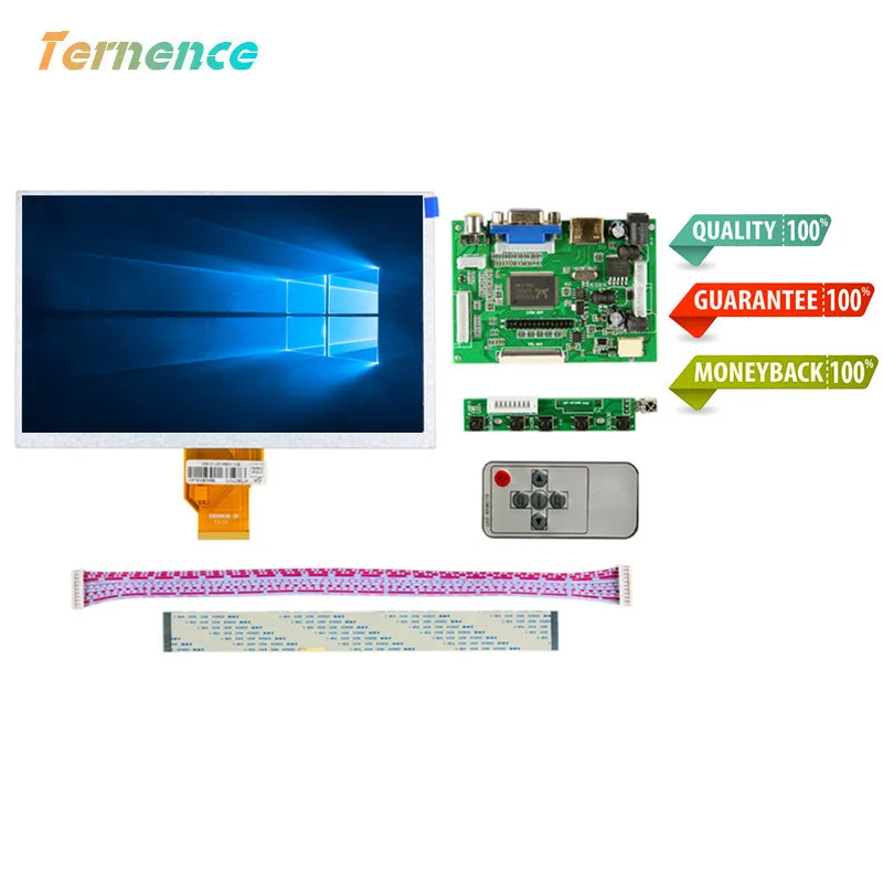 Skylarpu 7''inch LCD Raspberry Pi 3 LCD Display Screen Matrix TFT Monitor AT070TN90 + HDMI VGA AV Input Driver Board Controller