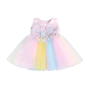 

Princess Dress For Baby Girls Lace Sequins Sleeveless Newborn Baby Girl Dress Summer Toddler Infant Wedding Birthday Clothes
