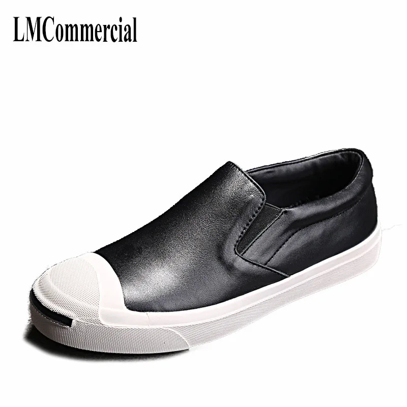 

spring and autumn men's casual shoes leather lazy Korean all-match cowhide Doug loafer Driving shoes breathable Leisure shoes