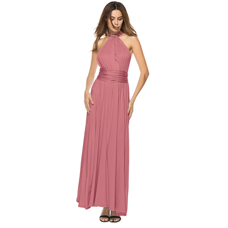 criss cross halter maxi dress