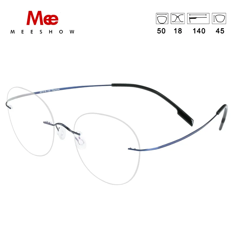 De titanio gafas de montura de gafas redondas gafas hombres miopía óptica gafas hombres espectáculo marco - 4