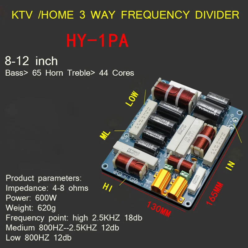 1 шт. динамик 3 способ аудио делитель частоты громкий динамик 3 единицы кроссовер фильтры 300 Вт/600 Вт/1000 Вт/1500 Вт