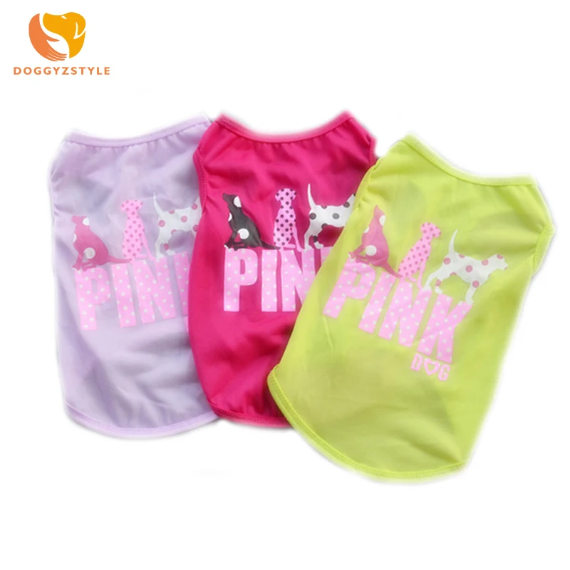 

Pet Dog Cat Clothes for Small Medium Dog Cat Vest T-shirt Summer Clothing Printed Pet Shirt Puppy Costume 3 Colors DOGGYZSTYLE