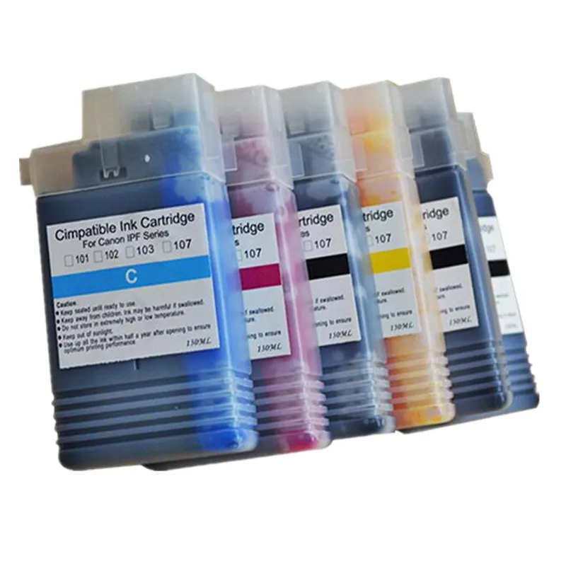 

PFI 102 Compatible Ink Cartridge 6 Colors In 130ML replacement For Canon IPF-500 510 600 605 610 700 710 Printer