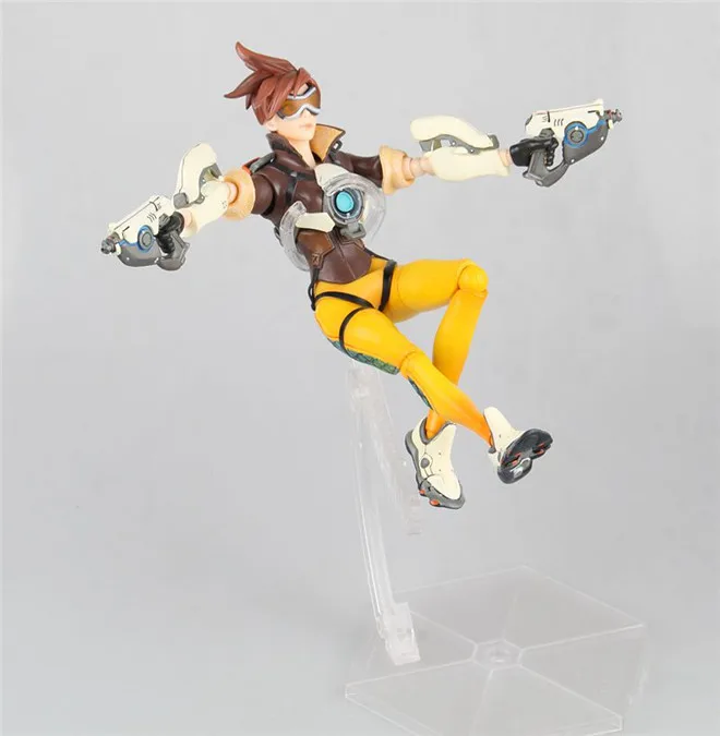 Action Figure Overwatch Ow gmae figura de ação figma 352 27cm personagem tracer comum modelo móvel boneca coleção brinquedos amigo presentes natal 14 9239482185_974623954