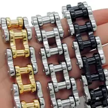 Мужская Тяжелая Золотая/Серебристая/черная мотоциклетная Байкерская цепь из нержавеющей стали браслет 150 г вес 18 мм 23 см длина