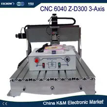 Russian duty-free CNC 6040 Z-D 300W spindle engraving machine wood engraver lathe pcb milling tool with ball screw