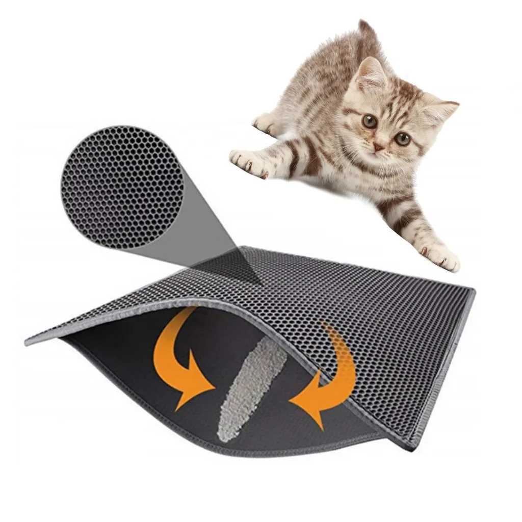 

Urine pad Double-Layer Honeycomb Feeding 30X30cm EVA Mat Placemat Waterproof Cat Litter Mat 19June6 P30