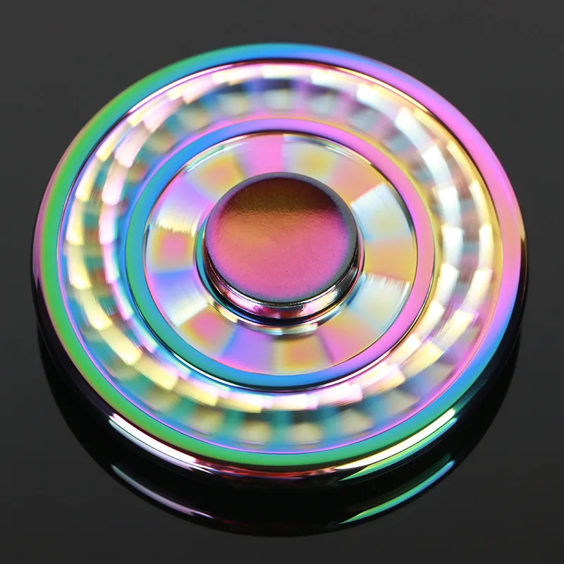 НЛО Красочные круговой Tri-Spinner Непоседа игрушки EDC руки Spinner против стресса и Адад Непоседа счетчик 606 сталь подшипник