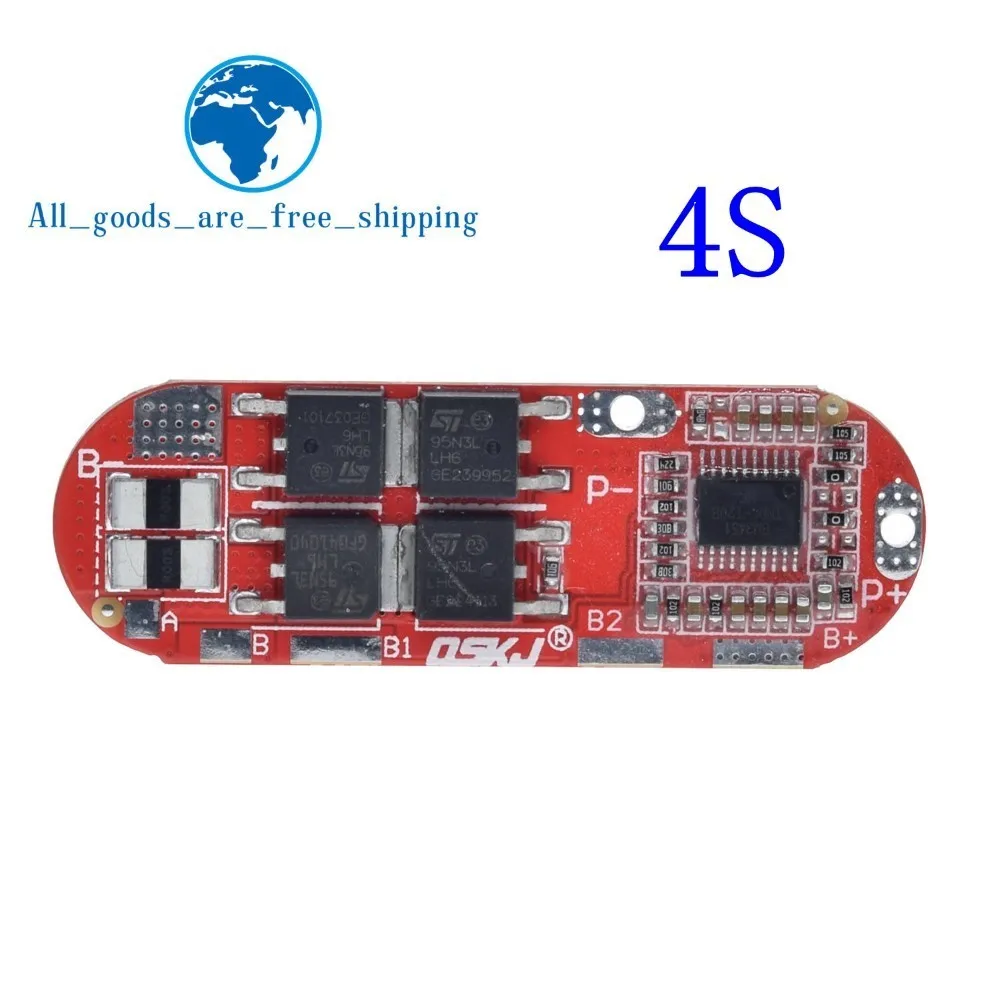 Bms 1s 2s 10a 3s 4S 5S 25a Bms 18650 литий-ионная Lipo литиевая батарея Защитная печатная плата модуль Pcb Pcm 18650 Lipo Bms зарядное устройство - Цвет: 4s bms 25a 16.8v