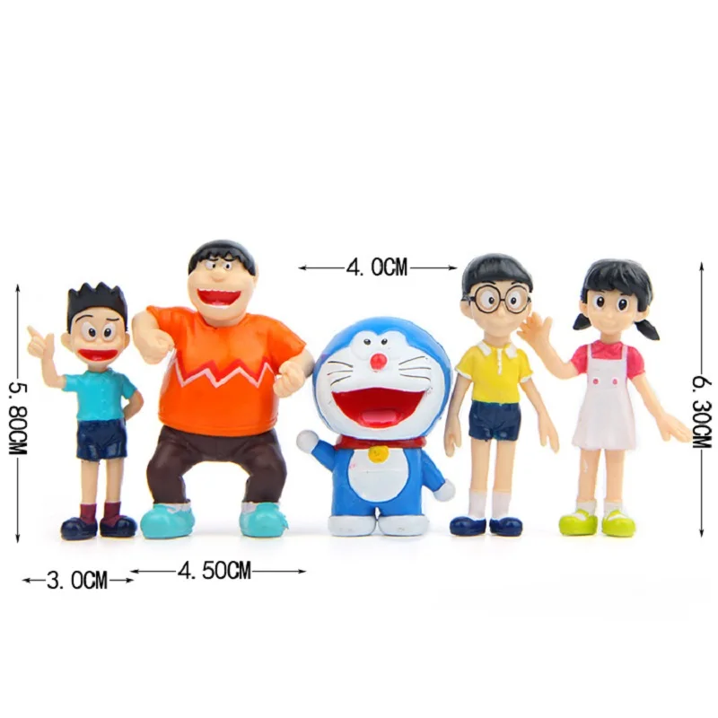 5 шт./лот креативный микро садовый пейзаж украшения реквизит Doraemon семейный портрет ПВХ Фигурки игрушки ребенок рождественские подарки