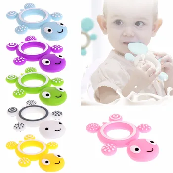 

OOTDTY Safety Tortoise Baby Kids Food Grade Silicone Soother Teether Infant Kids Teething Pacifier
