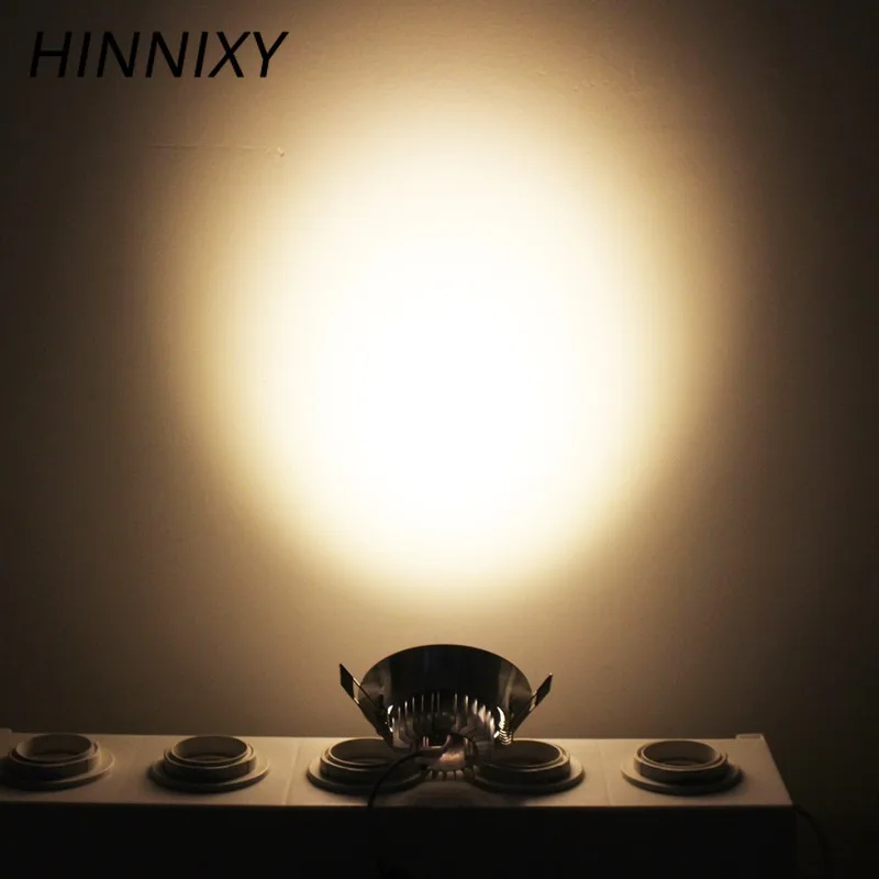 Hinnixy LED 3 Вт потолочный светильник серебристо черный белый 55 мм отверстие 110 В 240
