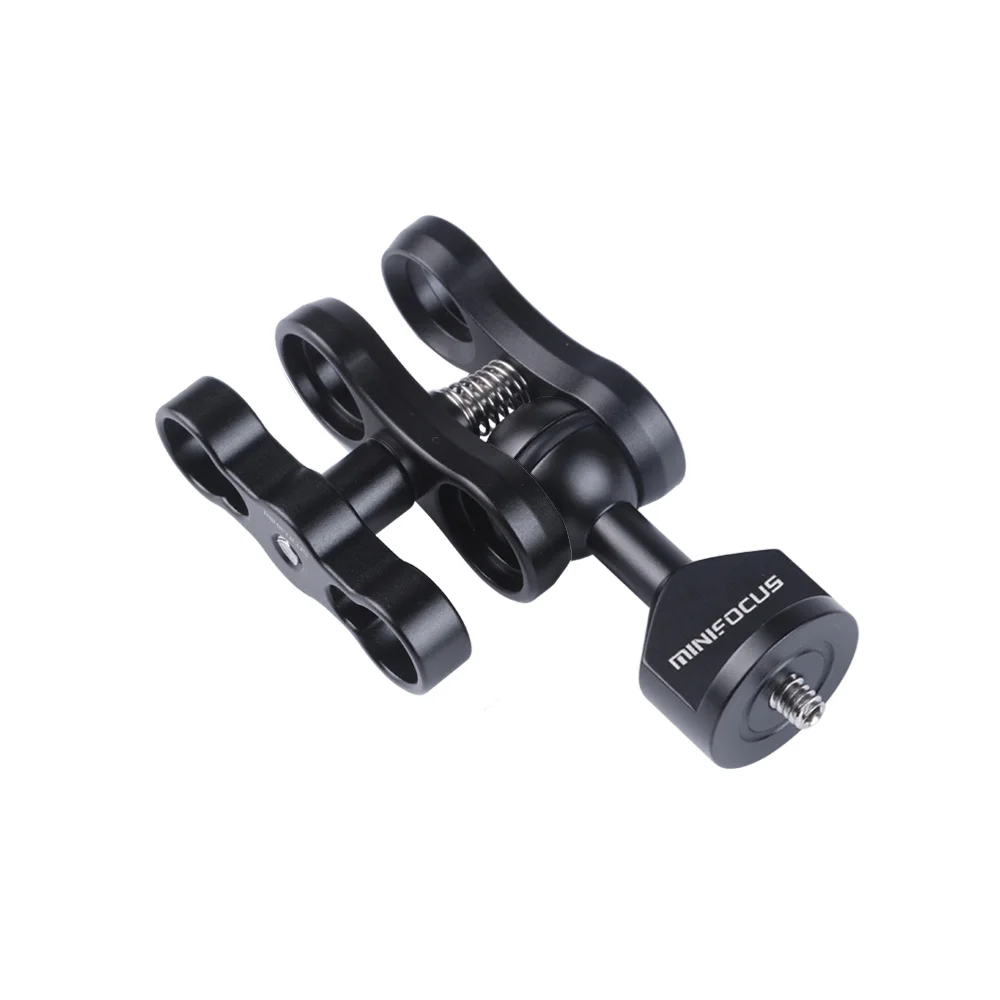 

MINIFOCUS 1'' Ball Adapter w/ 1/4" Screw Dual Ball Clamp Mount Kit for Diving Underwater photography DSLR camera