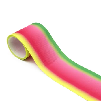 

David accessories 3" 75mm Gradient color rainbow grosgrain tape polyester ribbon 50 yards,DIY handmade materials,50Yc3797