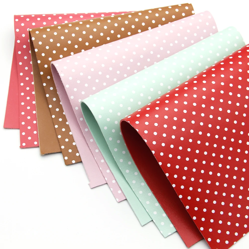 

David accessories 20*34cm double side dot faux artificial Synthetic leather fabric hair bow diy decoration crafts 1piece,1Yc6304