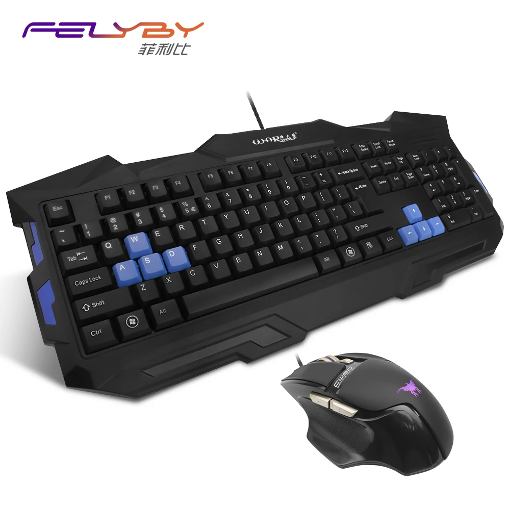 FELYBY USB wired gaming keyboard & cool appearance multifunction