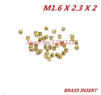 

200Pcs/Lot M1.6 M1.6 x 2.3 Brass Insert Nut,Thumb Brass Knurled Round Nut Injection Moulding Height=2