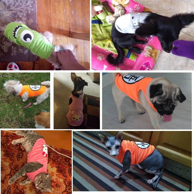 Cat Tshirt Soft Puppy Dogs Clothes Cute Pet Dog Clothes Cartoon Pet