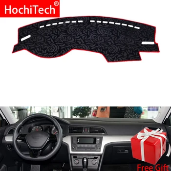 

Rose Pattern Non-slip Dashmat Dash Mat Dashboard Cover Pad Cover Carpet Car Sticker for Volkswagen Lamando 2015-2019 Car Styling