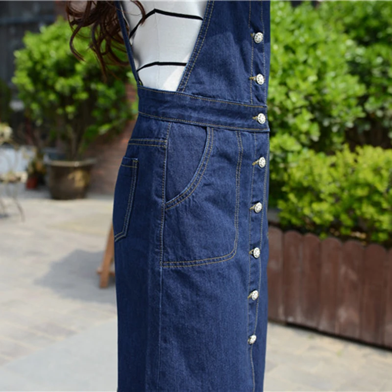Oversized Women Dresses Korean version New Loose Sleeveless Strap Denim Dress Sexy Elegant Jeans Dress Women 9XL IOQRCJV AA171