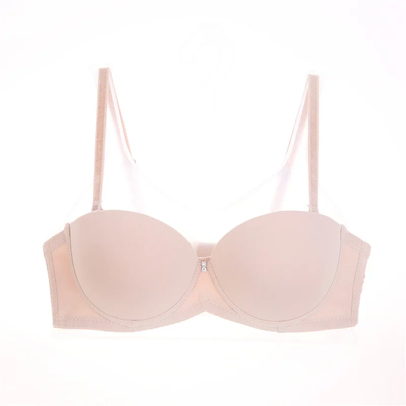 Half cup Thick Paded Push Up Bra Seamless Underwear for small breast student girl wedding dress bra support chest women bra 4