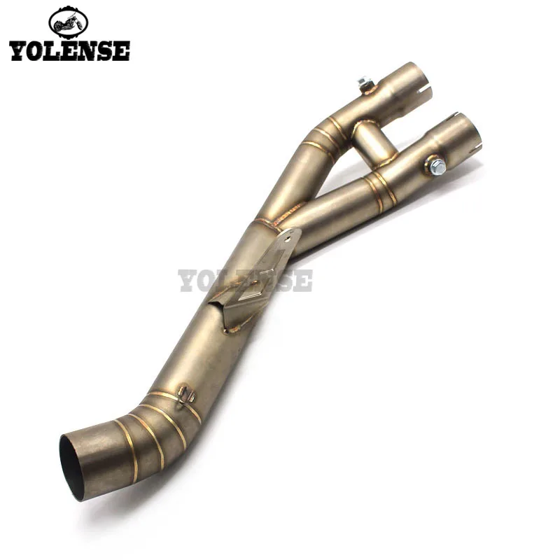 

For YAMAHA YZF-R1 YZF R1 YZFR1 2015 2016 2017 2018 titanium alloy Motorcycle Mid Pipe Motorbike Middle Link Exhaust Muffler