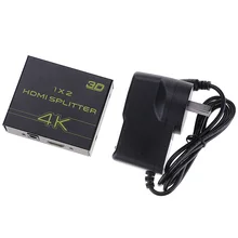 Высококачественный Ультра HD 4 K 2 порта HDMI сплиттер 1*2 репитер усилитель 3D 1080 P концентратор 1 в 2 выхода
