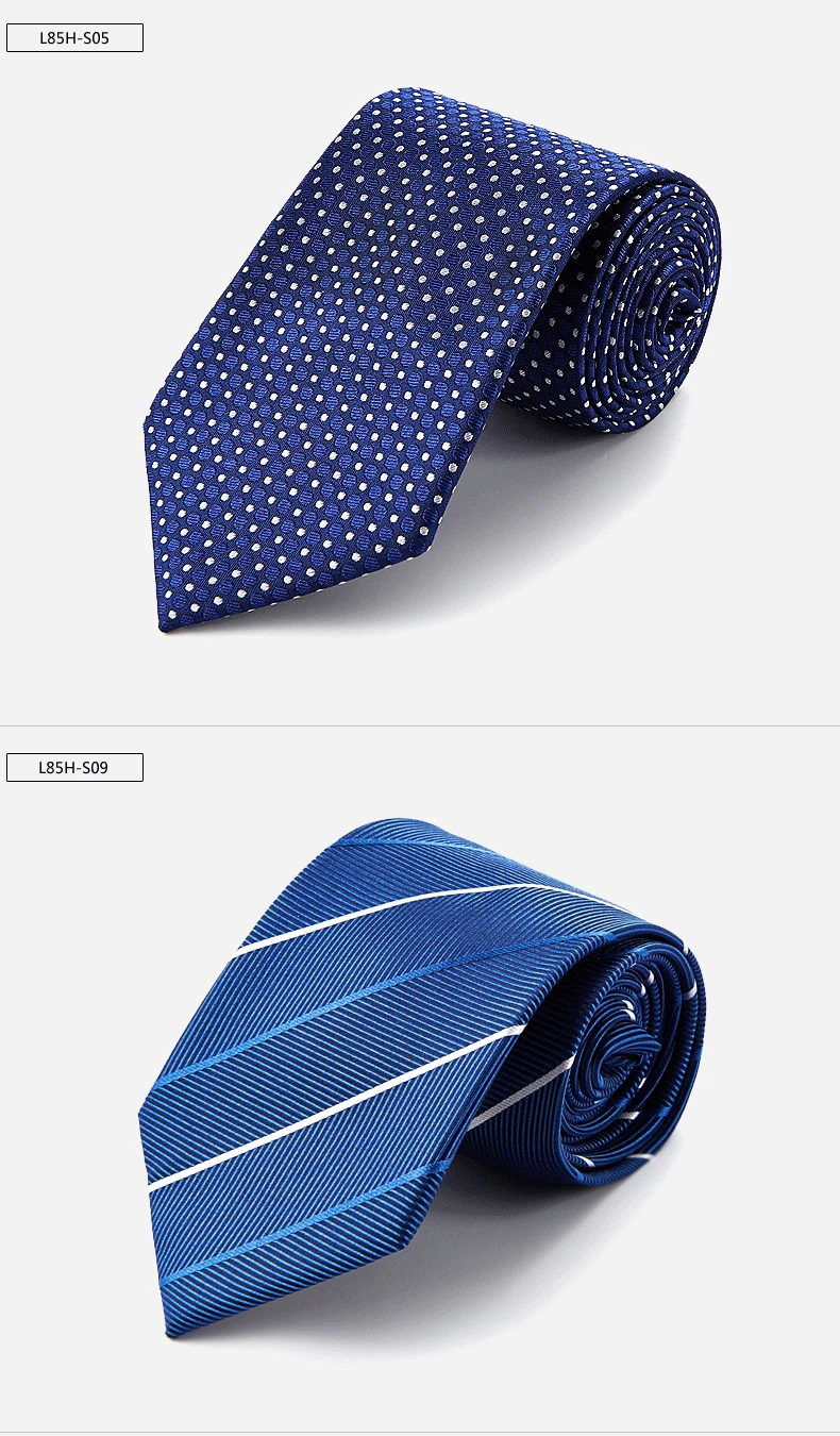 Новый Классический Человек жаккардовые синий полосатый 100% шелк Для мужчин галстук