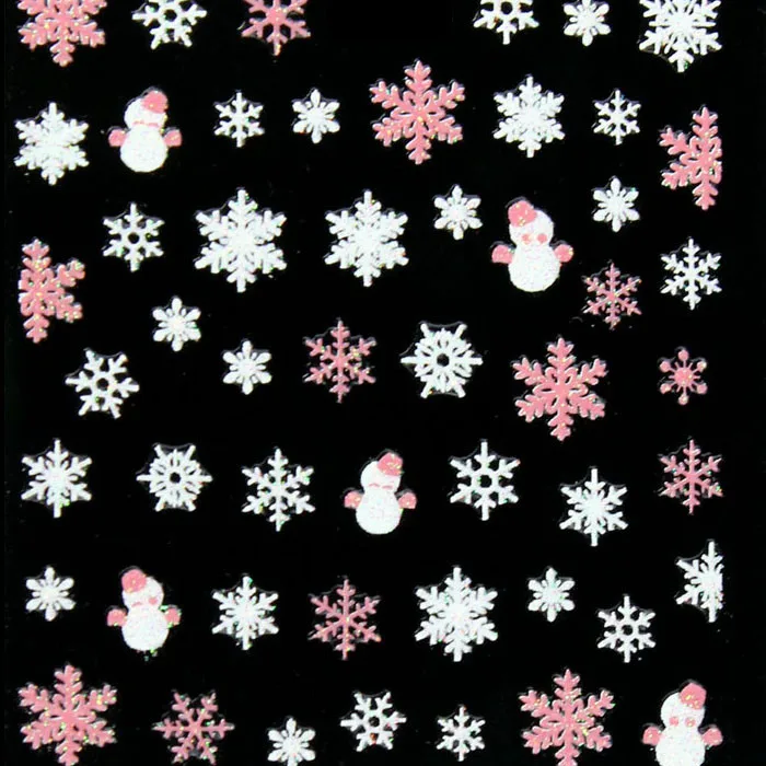 

1PC Xmas 3D Nail Art Stickers Decals Decorations Snowflake Snowman Design New nail stickers and decals decorazioni per unghie