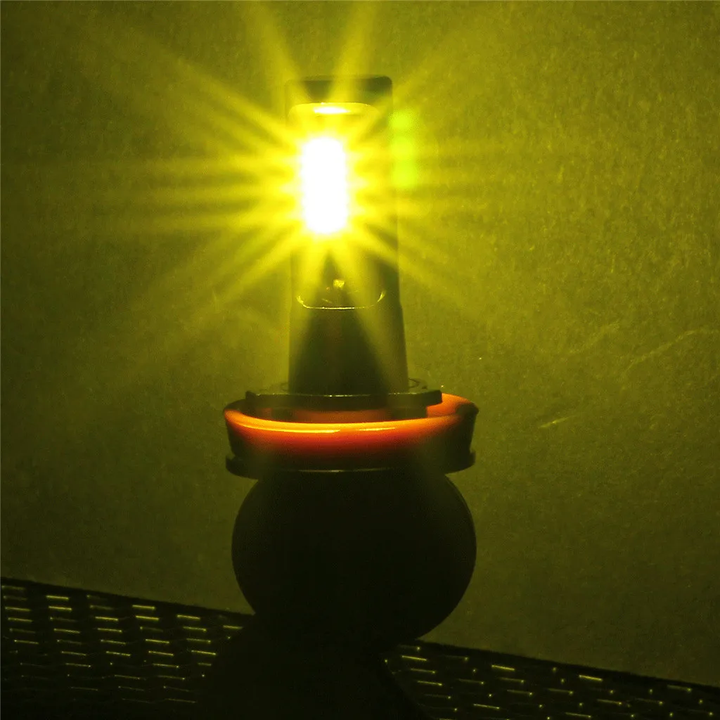 Светодиодный головной светильник лампы высокого низкого луча белых СВЕТОДИОДА/желтый светодиодный светильник H8/H11 CSP лампа двойной Цвет Kit для туман светильник автомобиля 1 пара# Y