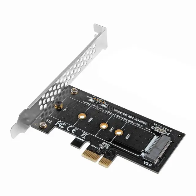Best Offers VODOOL 1pc PCI-E 3.0 x4 to M.2 NGFF M Key Slot Converter Adapter and Low profile brack Computer Components Add On Cards