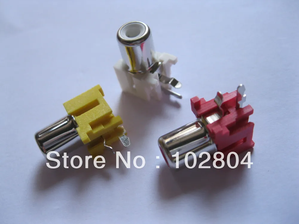 

AV-8.4-5 AV Pin Jack 3 Color RCA Female Audio Video AV Socket Connector 60 pcs per Lot