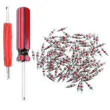 VODOOL 100 pçs/set Carro Motocicleta Bicicleta Válvula Núcleo Da Válvula Do Pneu Da Roda Auto Pneu Reparação Substituição Chave Removedor de Ferramentas Acessório