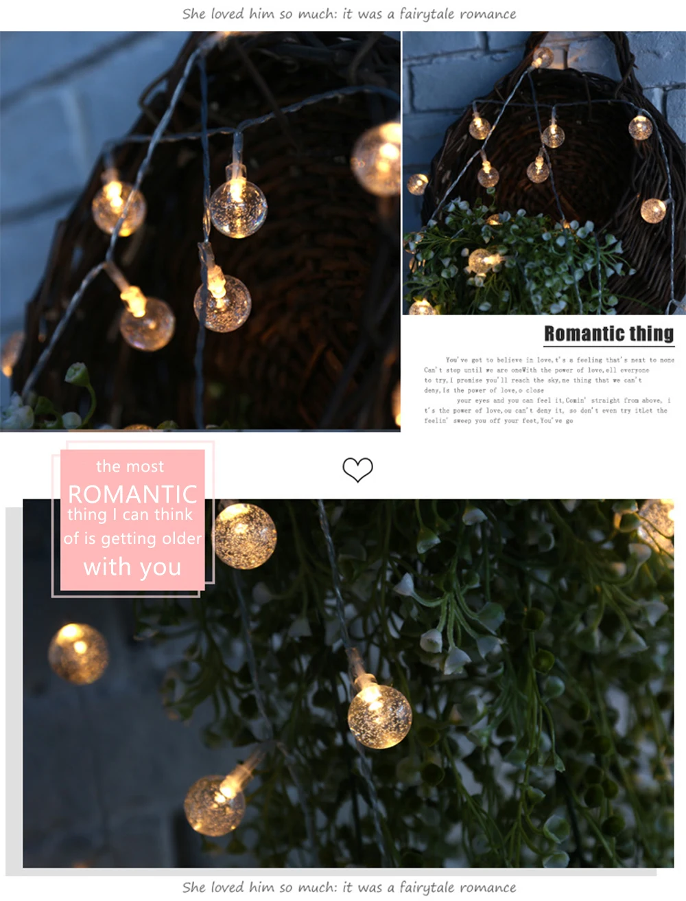 BTgeuse светодиодный светильник-гирлянда с хрустальными шариками, теплый белый гирлянда, сказочный светильник, размеры s, 3 м, 1 м, для украшения дома на Рождество, праздник