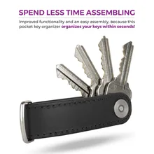 Компактный кожаный держатель для ключей/Органайзер безопасный запорный механизм держатель для ключей тонкий интеллектуальный брелок подарок на новоселье и брелок для ключей