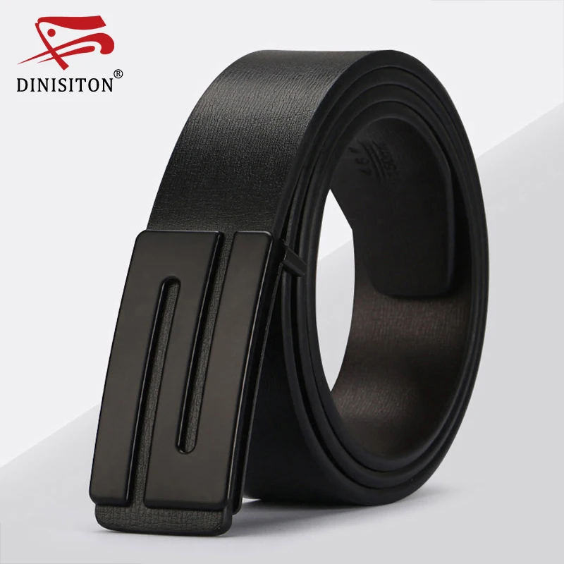 

DINISITON Cow Genuine Leather Belt For Men Designer Strap High Quality Smooth Buckle belt Fashion Casual Business Male Belts PH