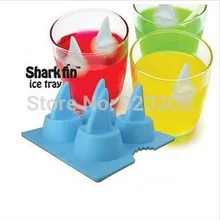 200 шт./лот Пейте Партия Лоток Льда Прохладный Акула Fin Форма Заморозка Ice Cube Ice Mold Maker Плесень G16