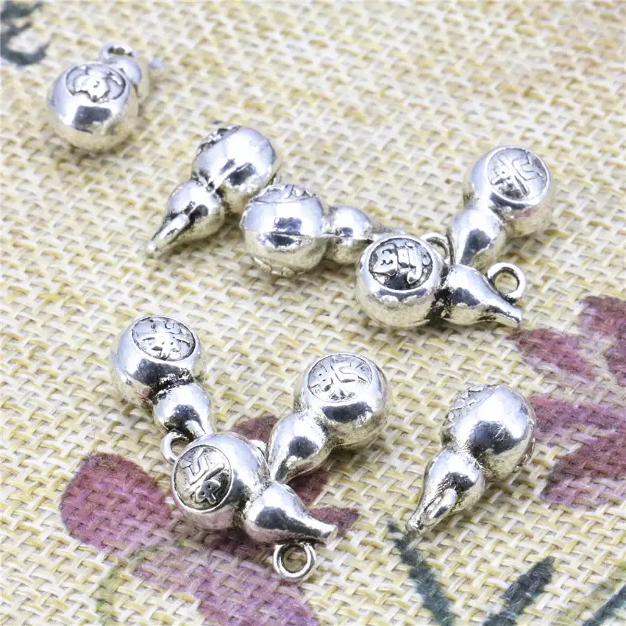 New 10PCS Copper Gourd-Shape Lucky DIY Loose Finding Beads Accessories Crafts Jewelry Making Design 8x15mm Women Girls Gifts | Украшения и