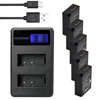 

5PCS Top 1600mAh LP-E17 LPE17 LP E17 Battery +LCD Dual USB Charger for Canon EOS T6i 760D M5 750D M3 T6s M6 800D 8000D Kiss X8i