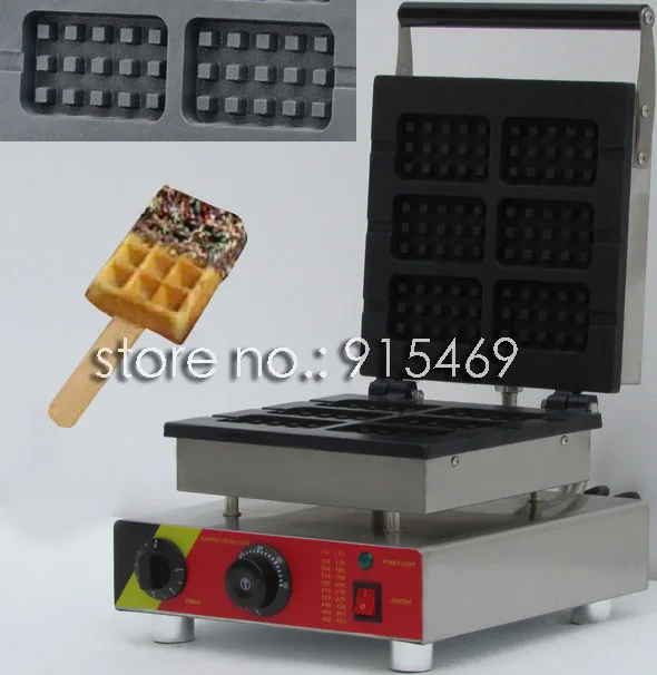 Free Shipping 6pcs 110v 220v Electric Commercial Chocolate Cream Waffle