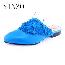 Из натуральной кожи Женские туфли-лодочки острый носок плоские овчины Для женщин скольжения на Женская обувь на плоской подошве элегантные женские туфли летние Тапочки
